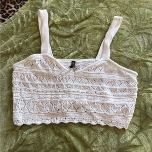 H&M Cream Lace Crop Top